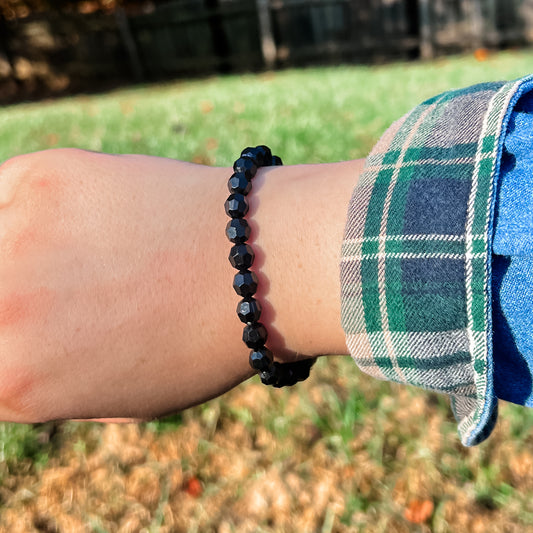 Black Beaded Bracelet