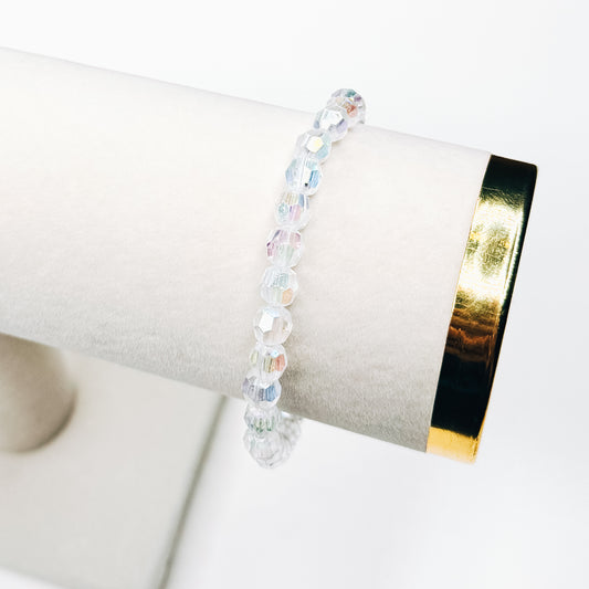 Dainty Clear Iridescent Bracelet