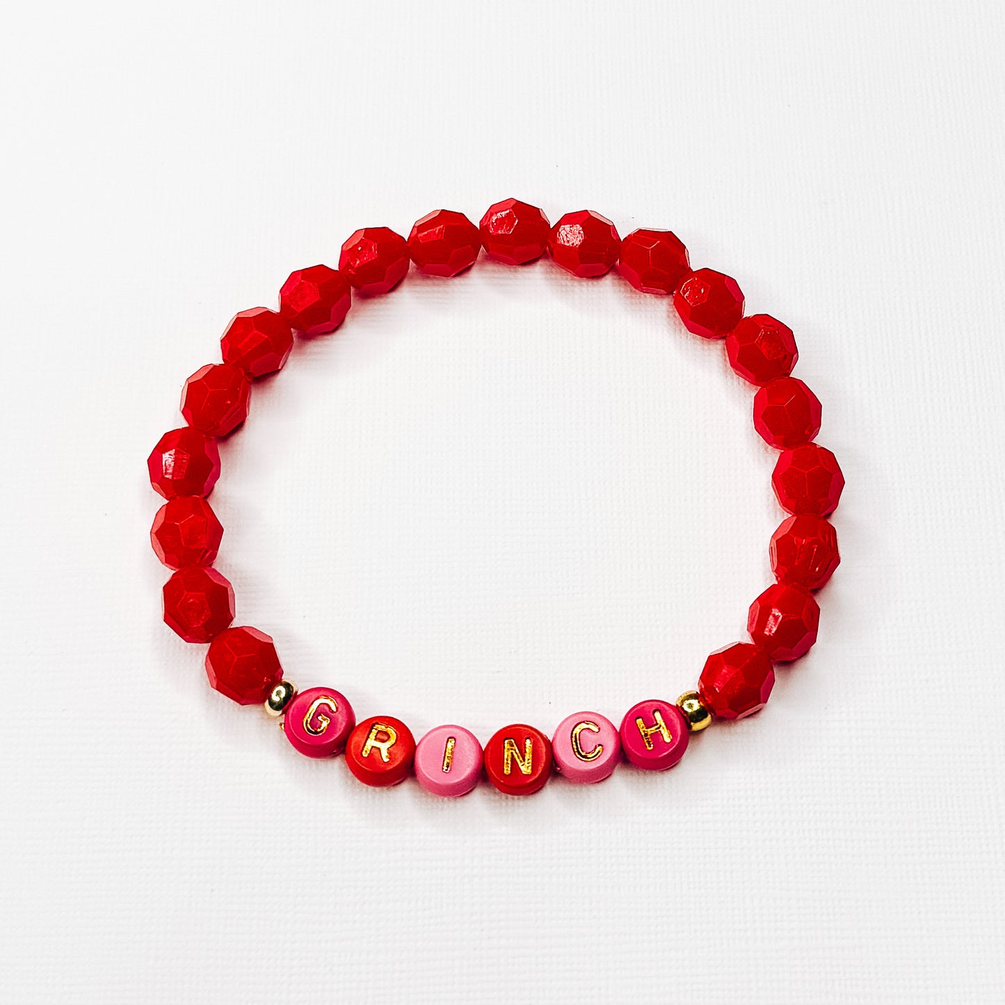 Red & Pink Grinch Bracelet