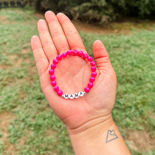 Mama Hot Pink Bracelet