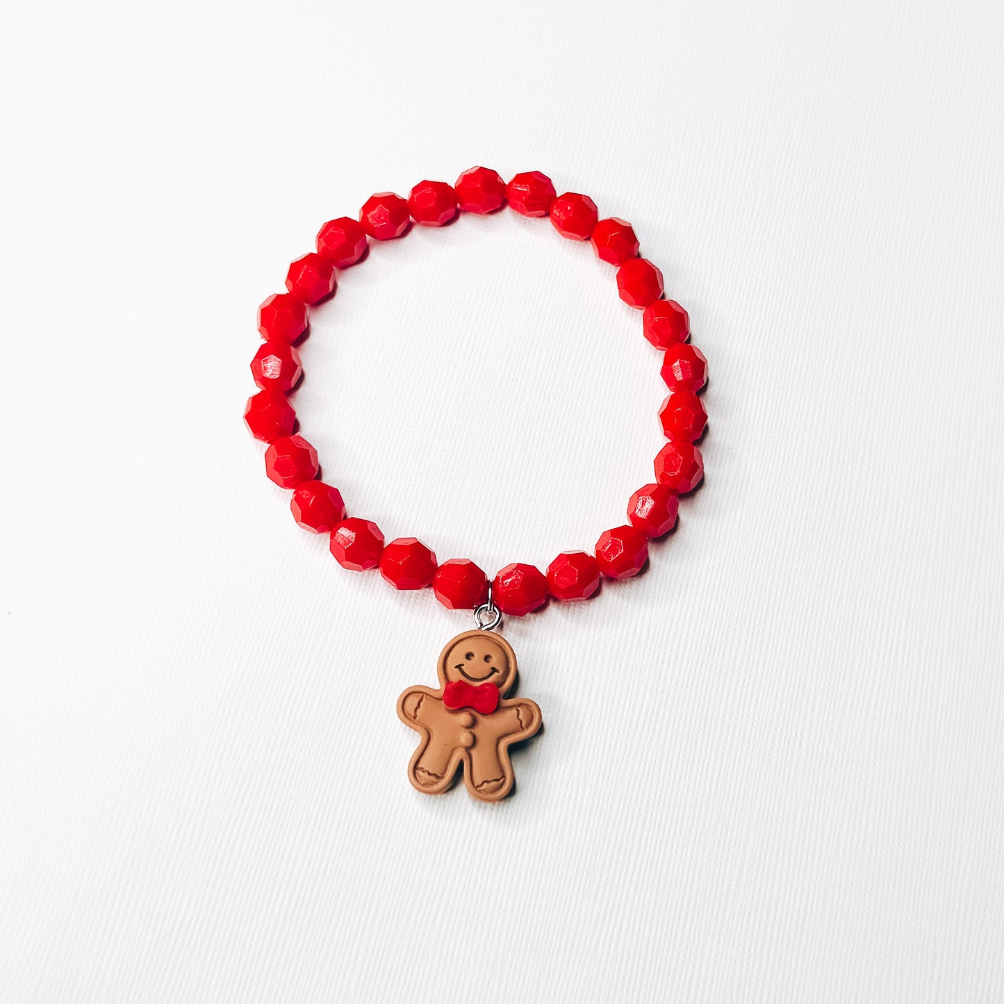 Red Gingerbread Charm Bracelet