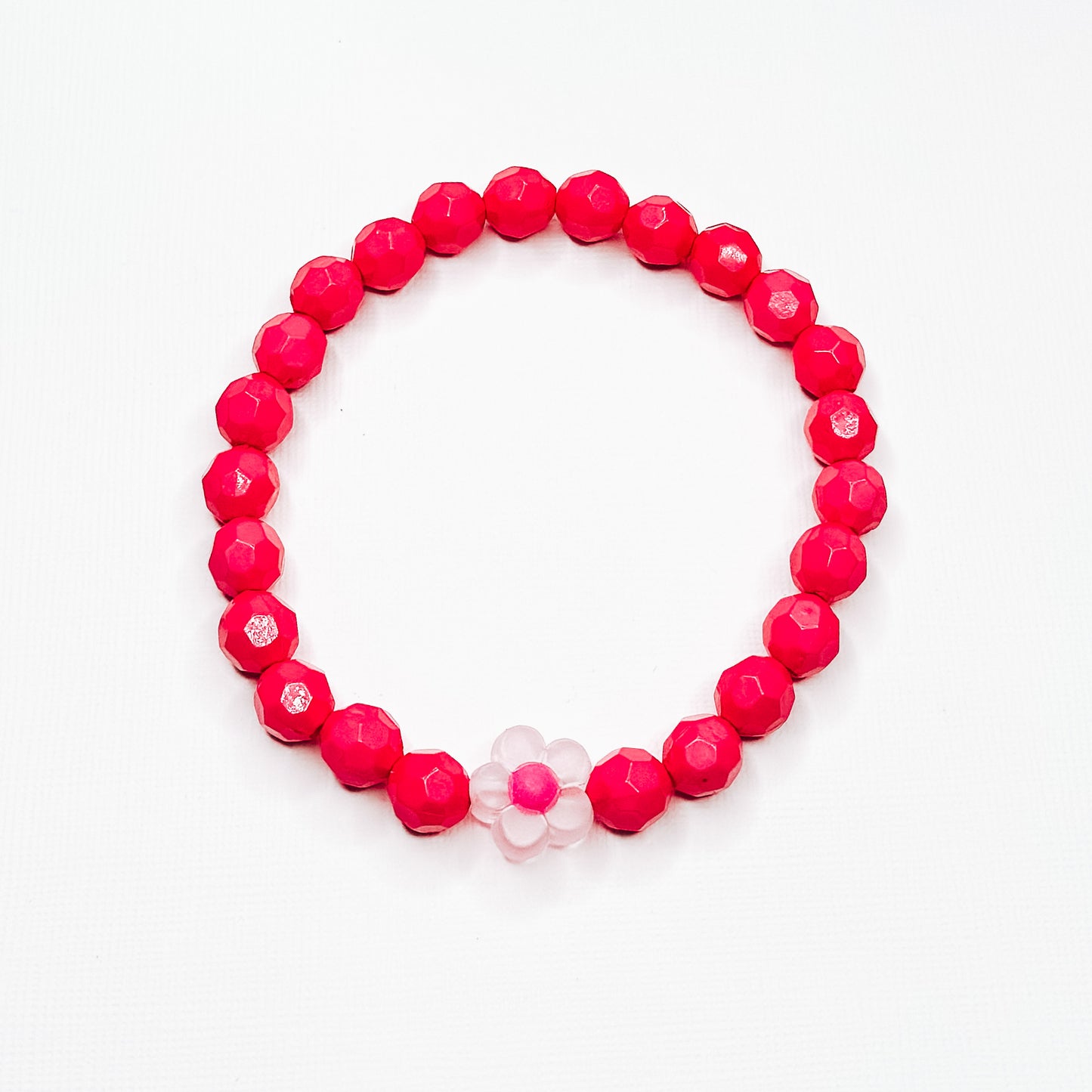 Hot Pink Flower Bracelet