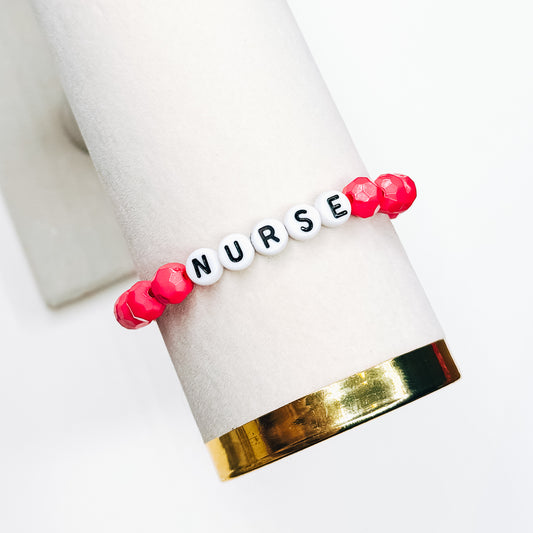 Nurse Hot Pink Bracelet