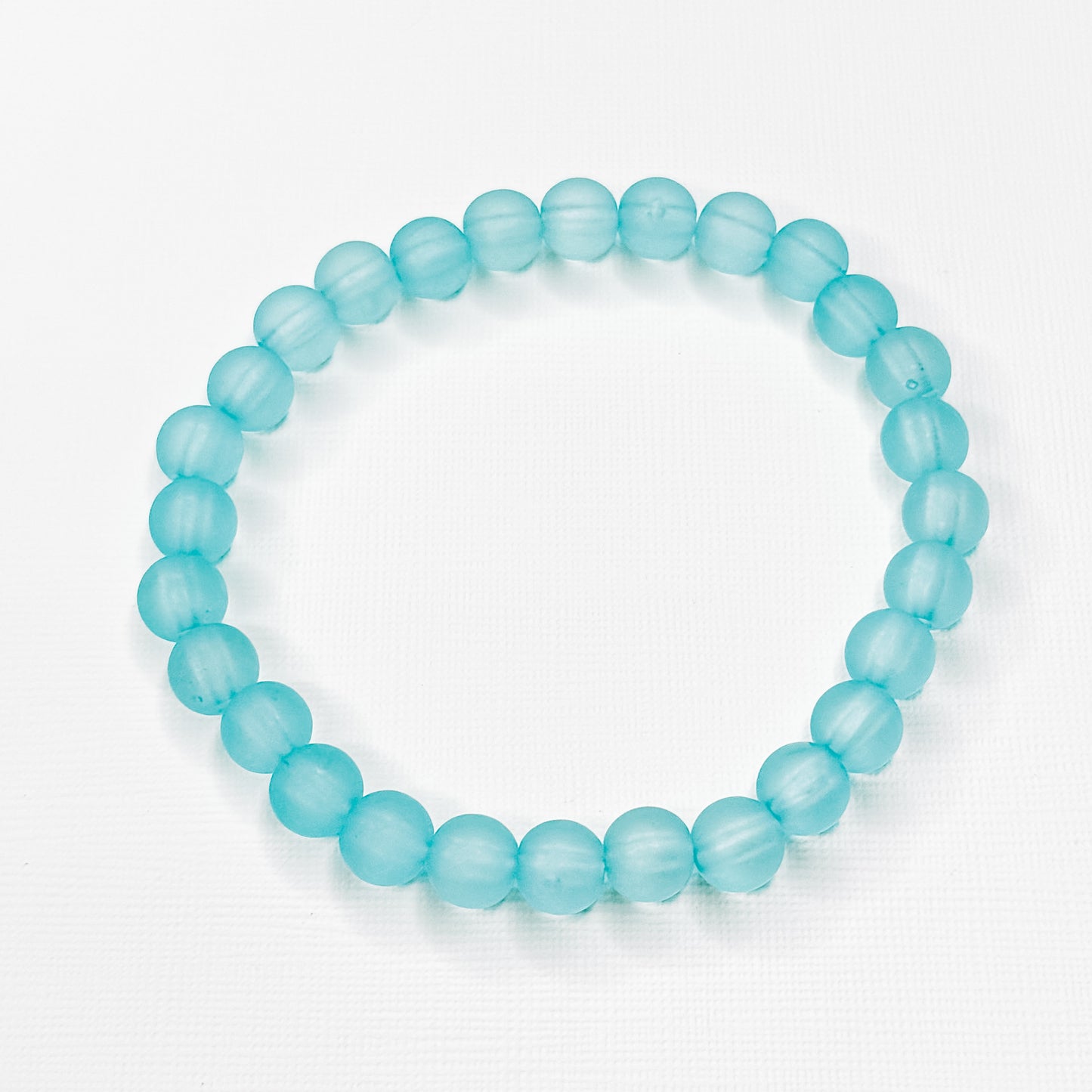 Aqua Matte Beaded Bracelet