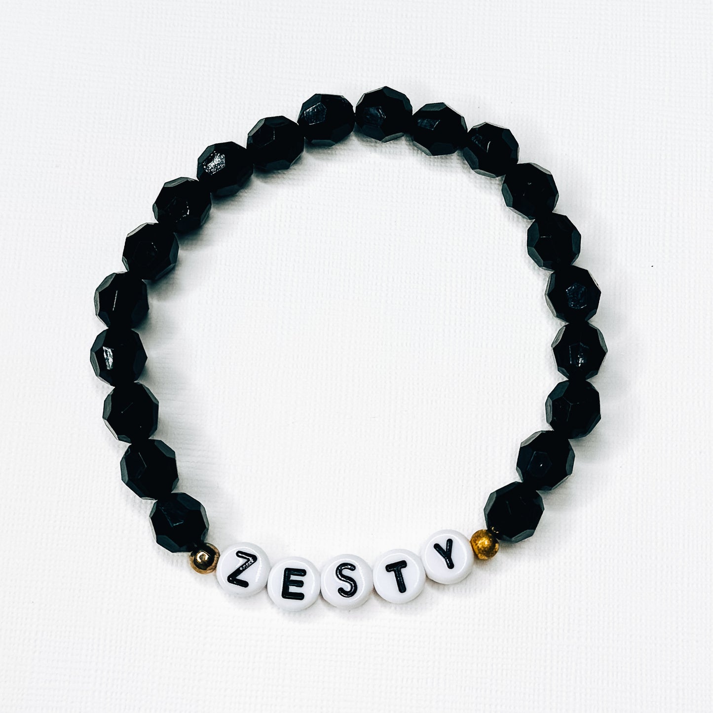 Zesty Black Beaded Bracelet