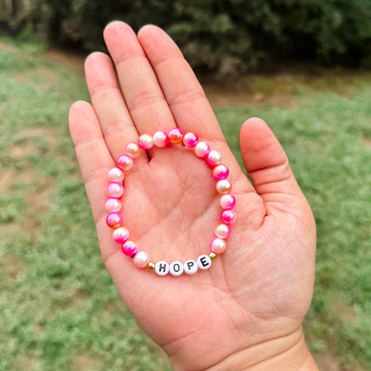 Hope Pink Pearl Mix Bracelet