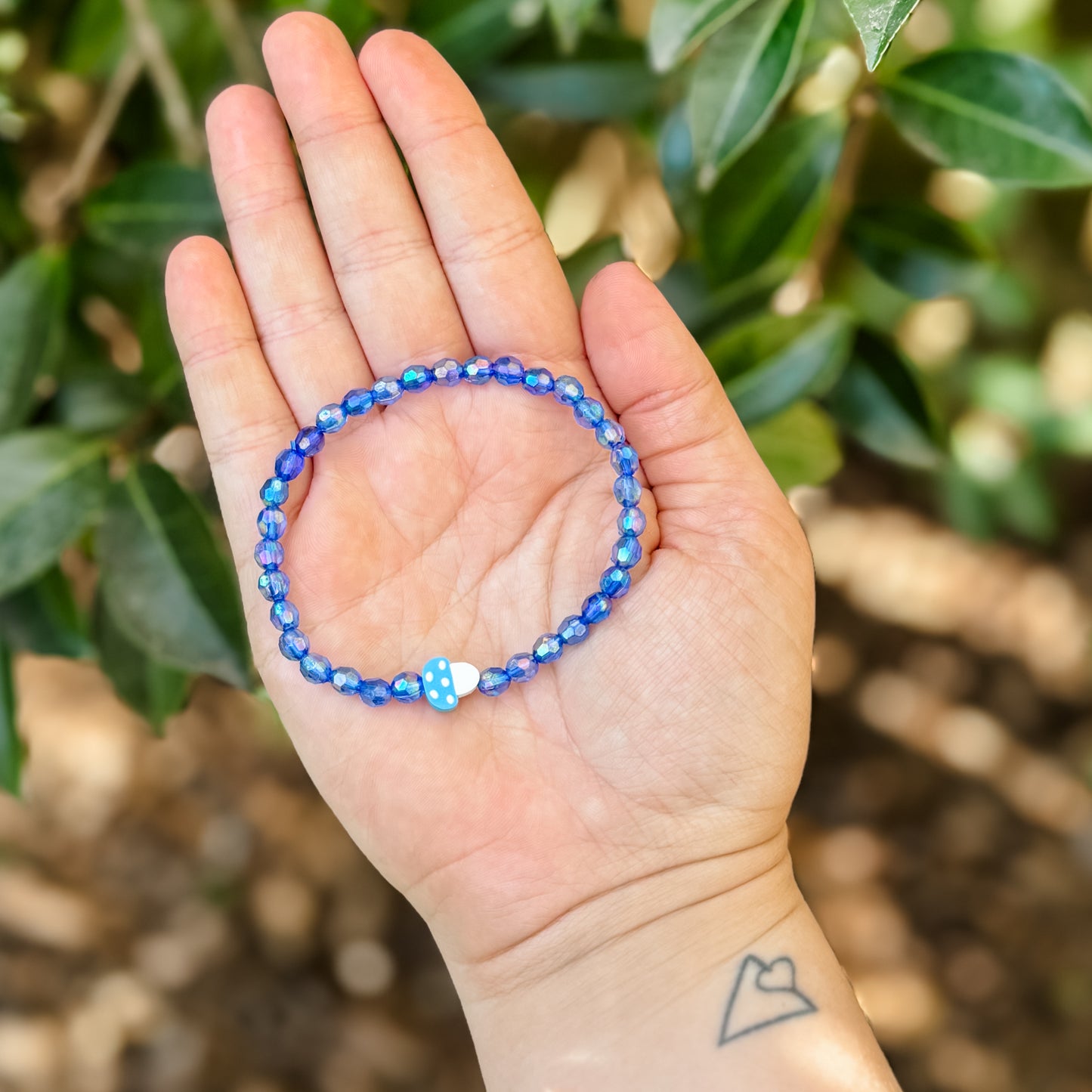 Dark Blue Mushroom Bracelet