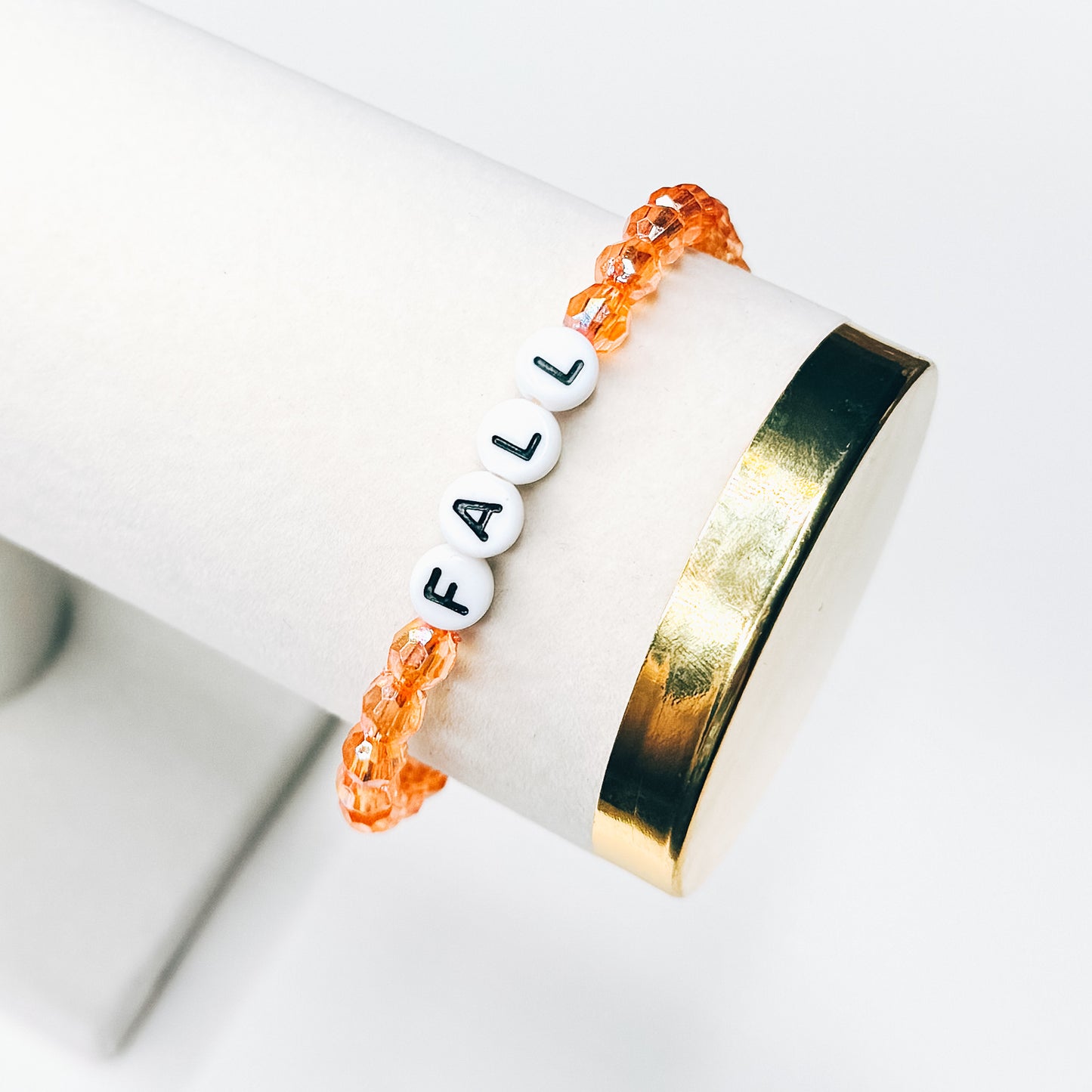 Fall Dainty Orange Bracelet