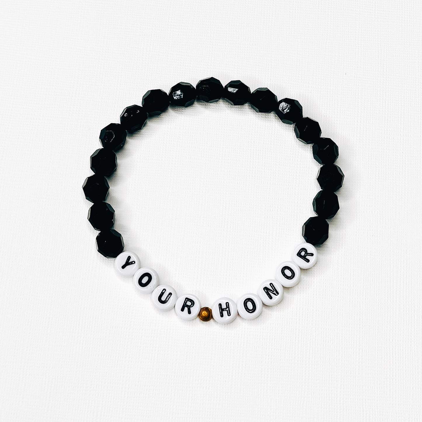 Your Honor Black Beaded Bracelet