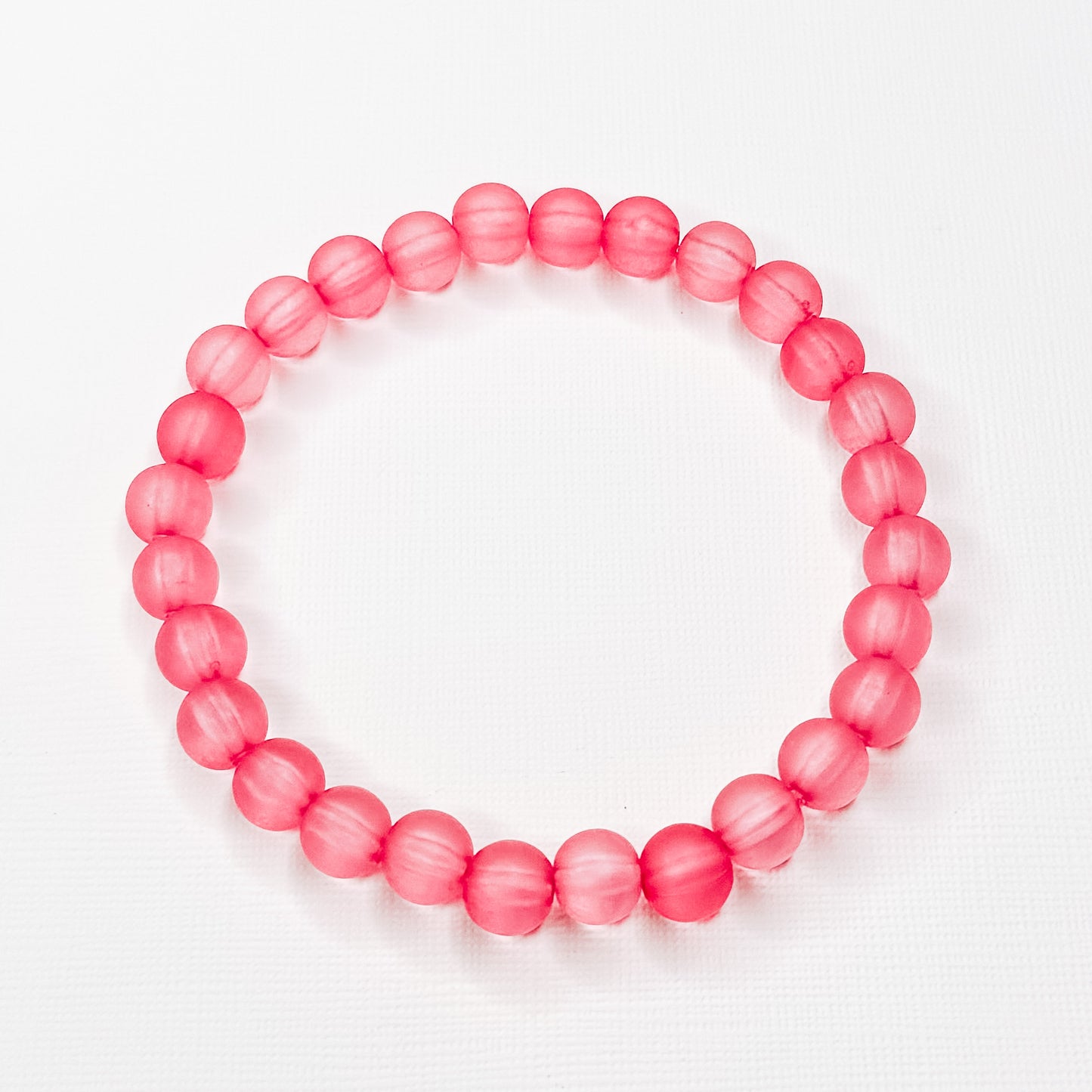 Hot Pink Matte Beaded Bracelet