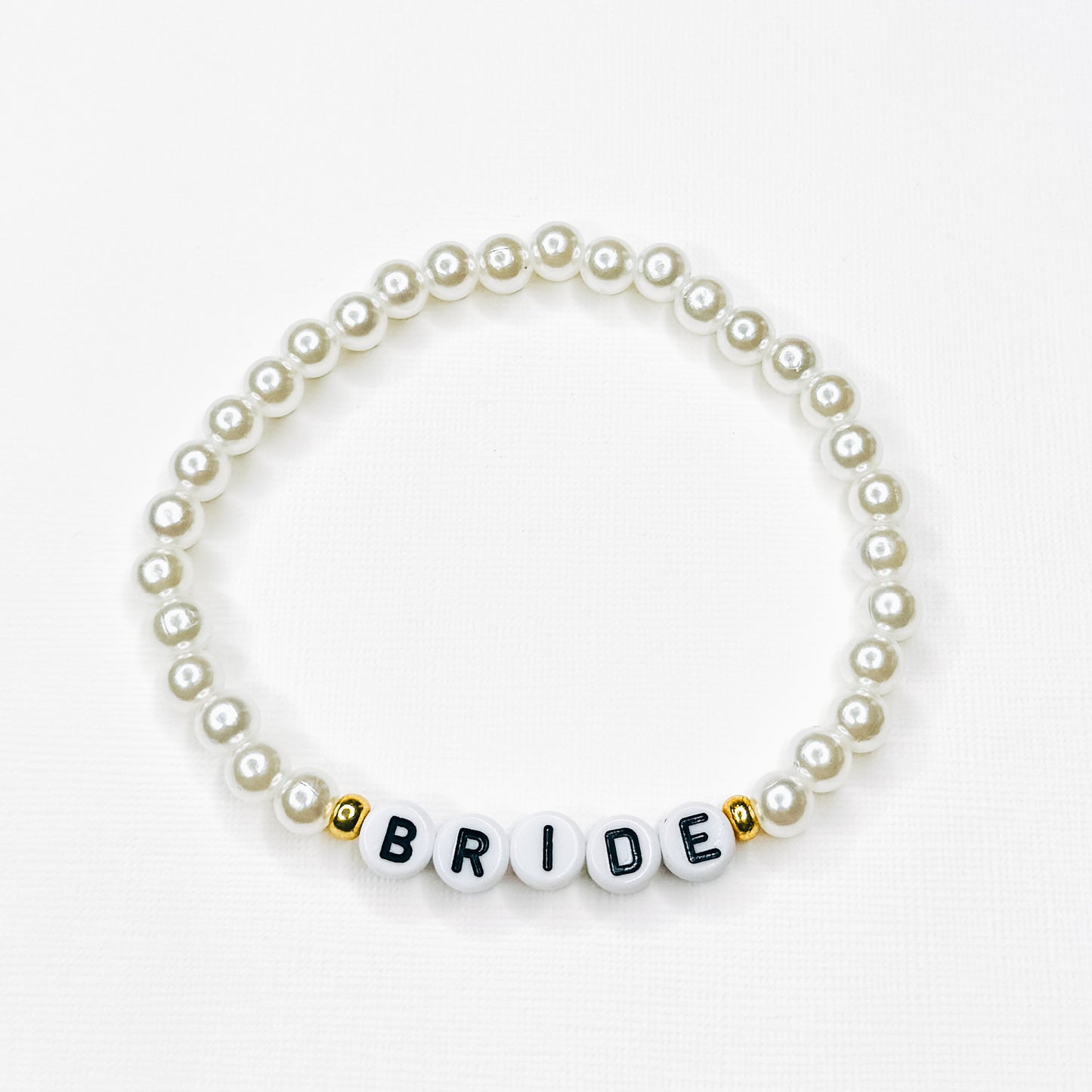 Gold Accent Bride Pearl Bracelet