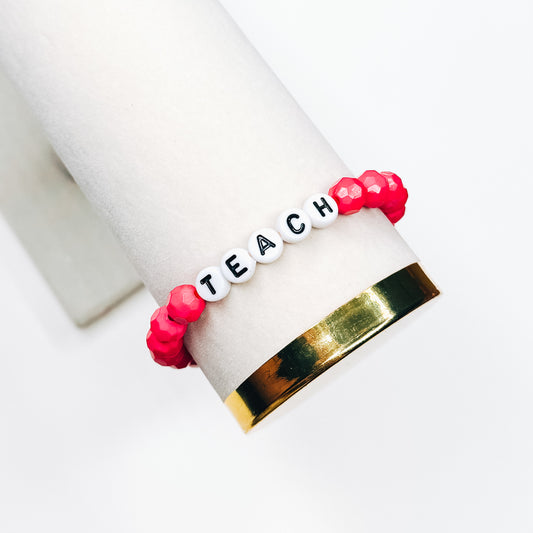 Teach Hot Pink Bracelet