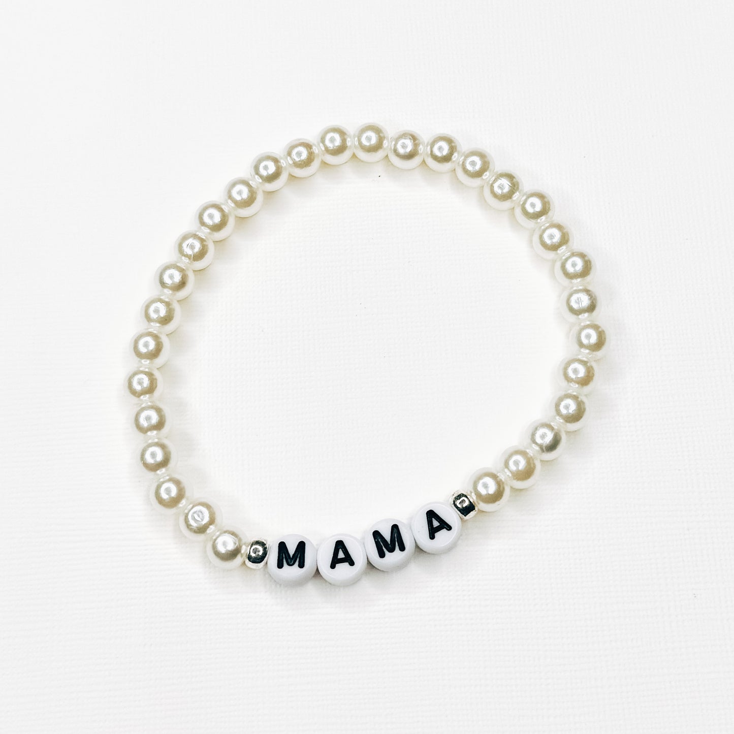 Silver Accent Mama Pearl Bracelet