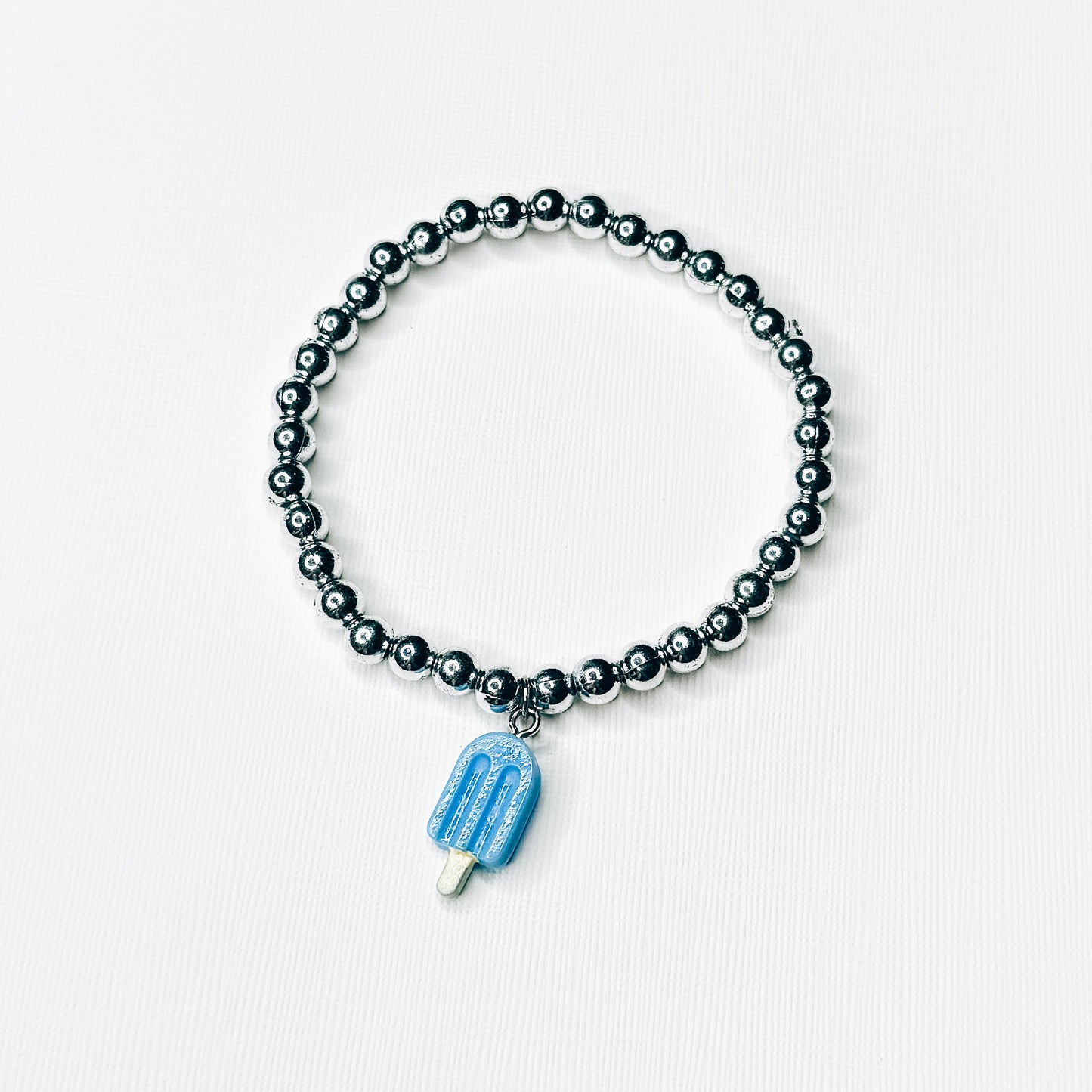 Blue & Silver Popsicle Charm Bracelet