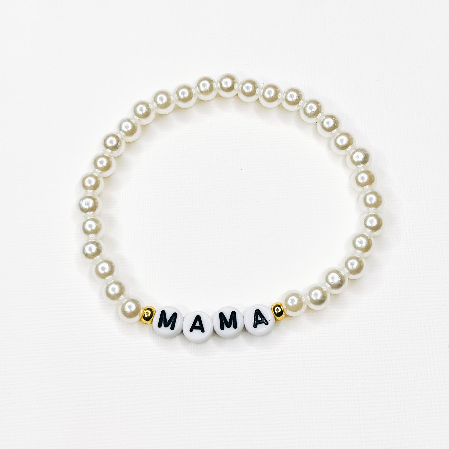 Gold Accent Mama Pearl Bracelet