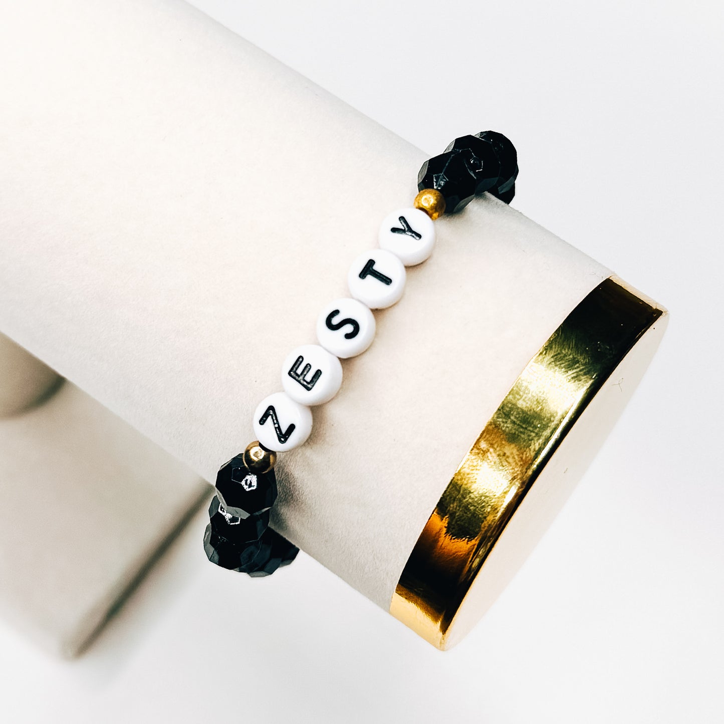 Zesty Black Beaded Bracelet