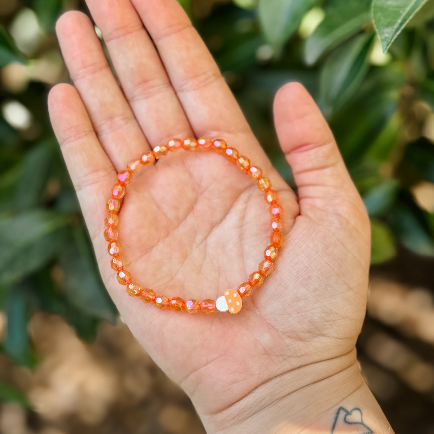 Orange Mushroom Bracelet