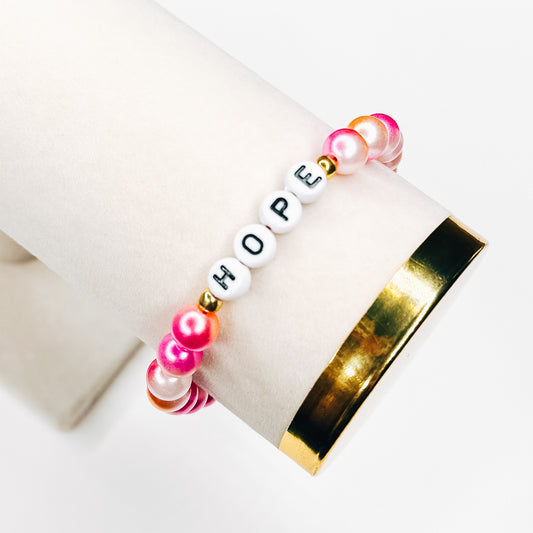 Hope Pink Pearl Mix Bracelet