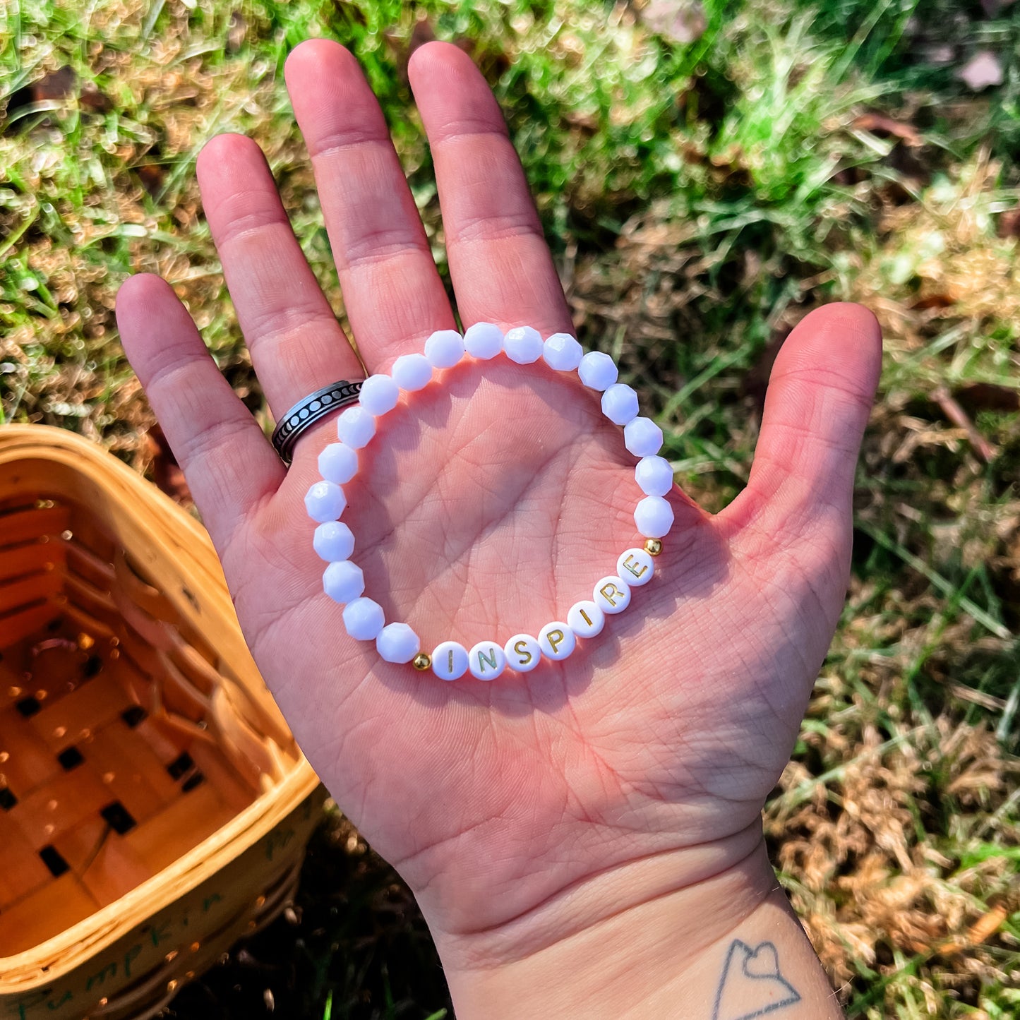 Inspire White & Gold Bracelet