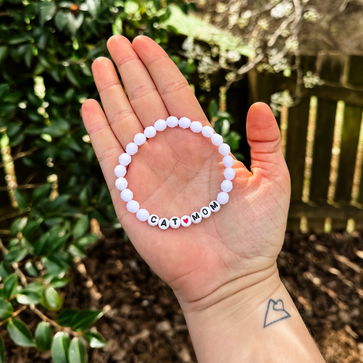 White Cat Mom Bracelet