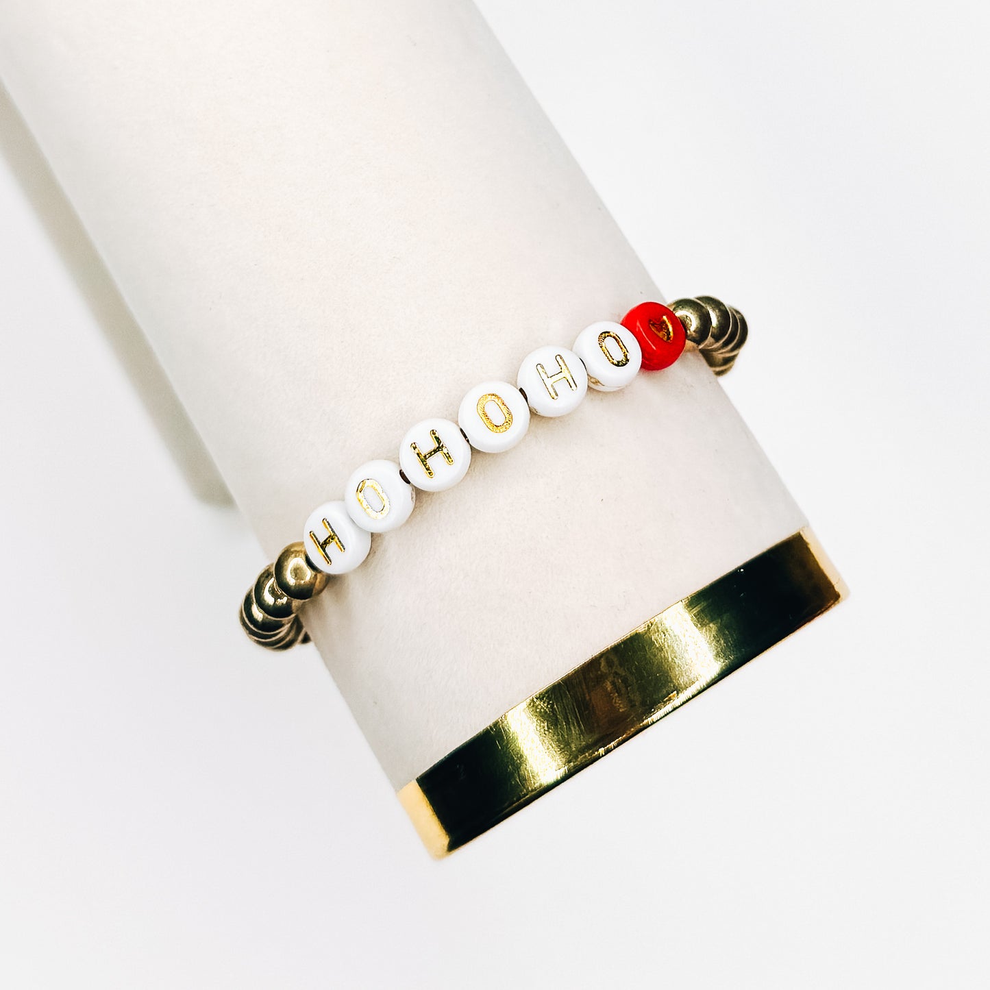 Hohoho Gold & Red Heart Bracelet