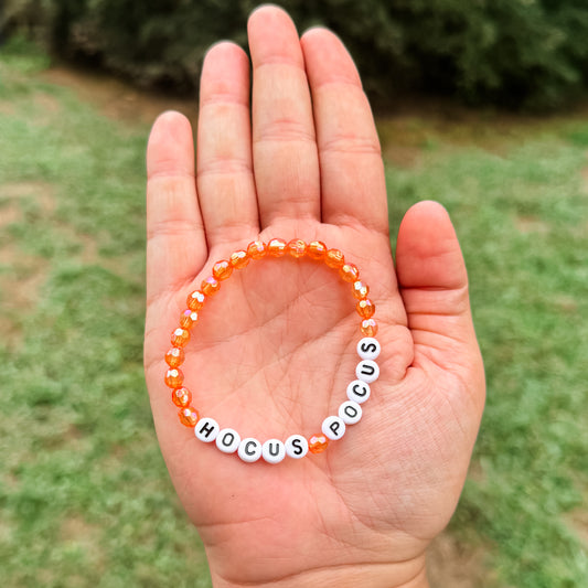 Hocus Pocus Dainty Orange Bracelet