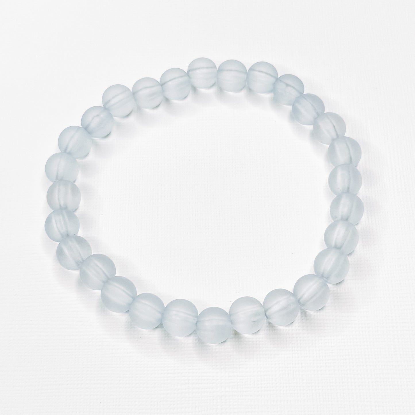 Light Blue Matte Beaded Bracelet