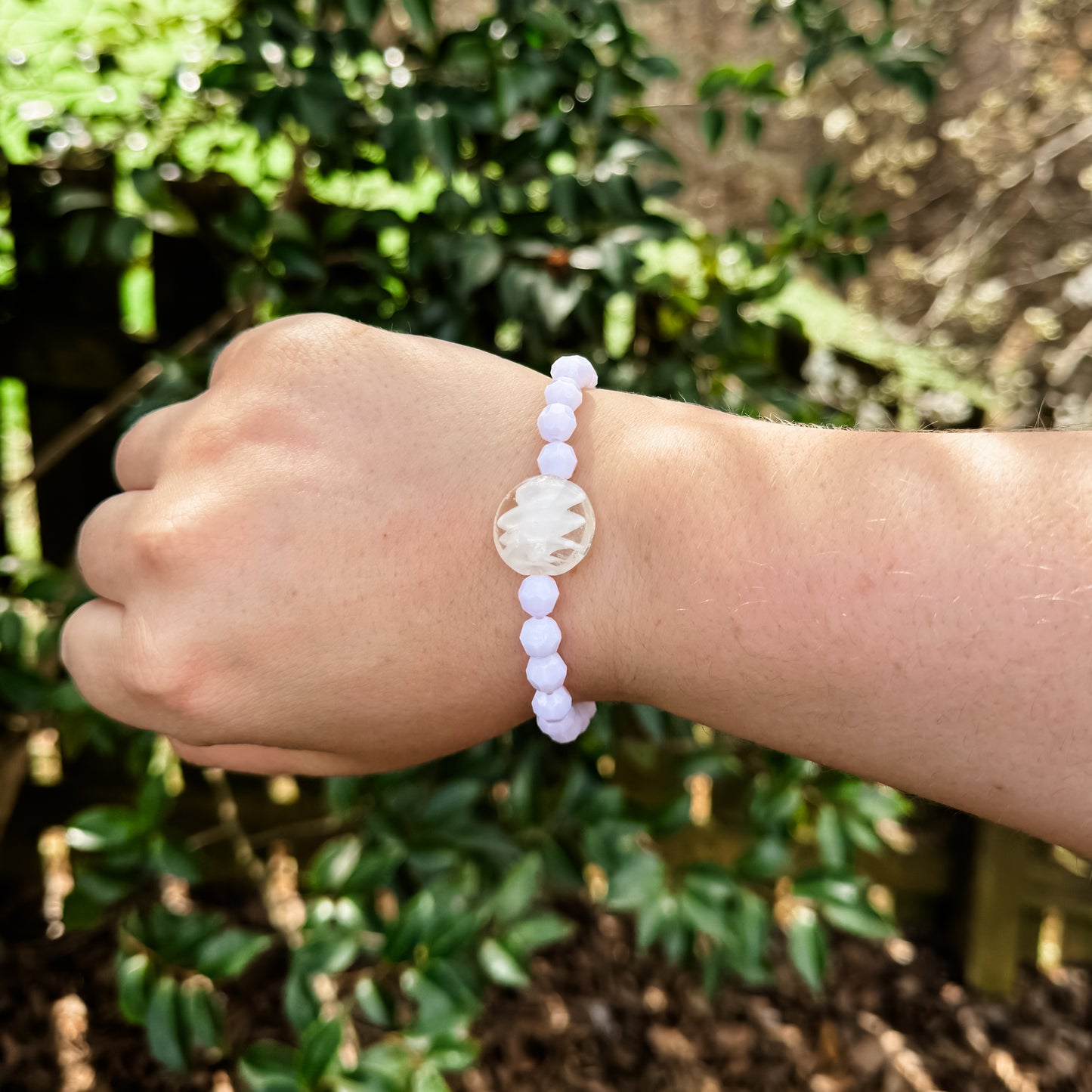 White Statement Stone Bracelet