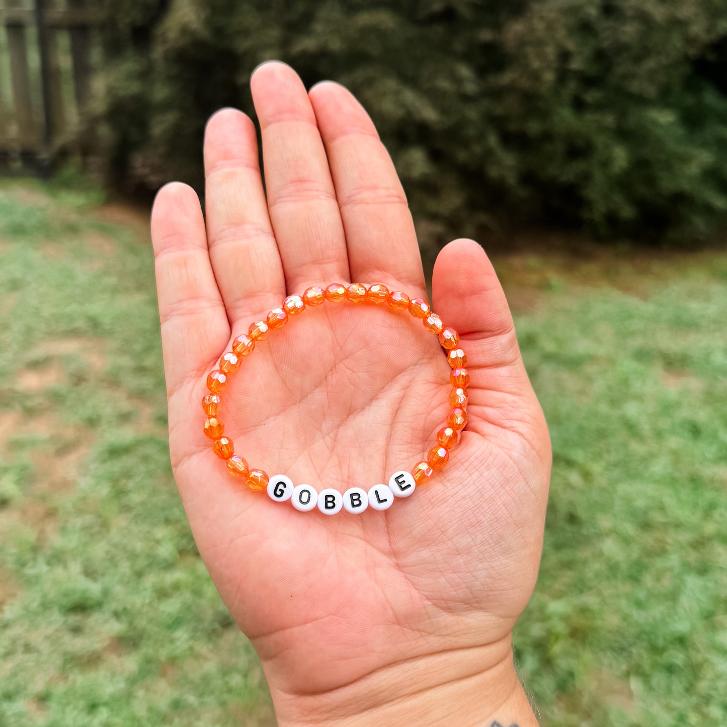 Gobble Dainty Orange Bracelet