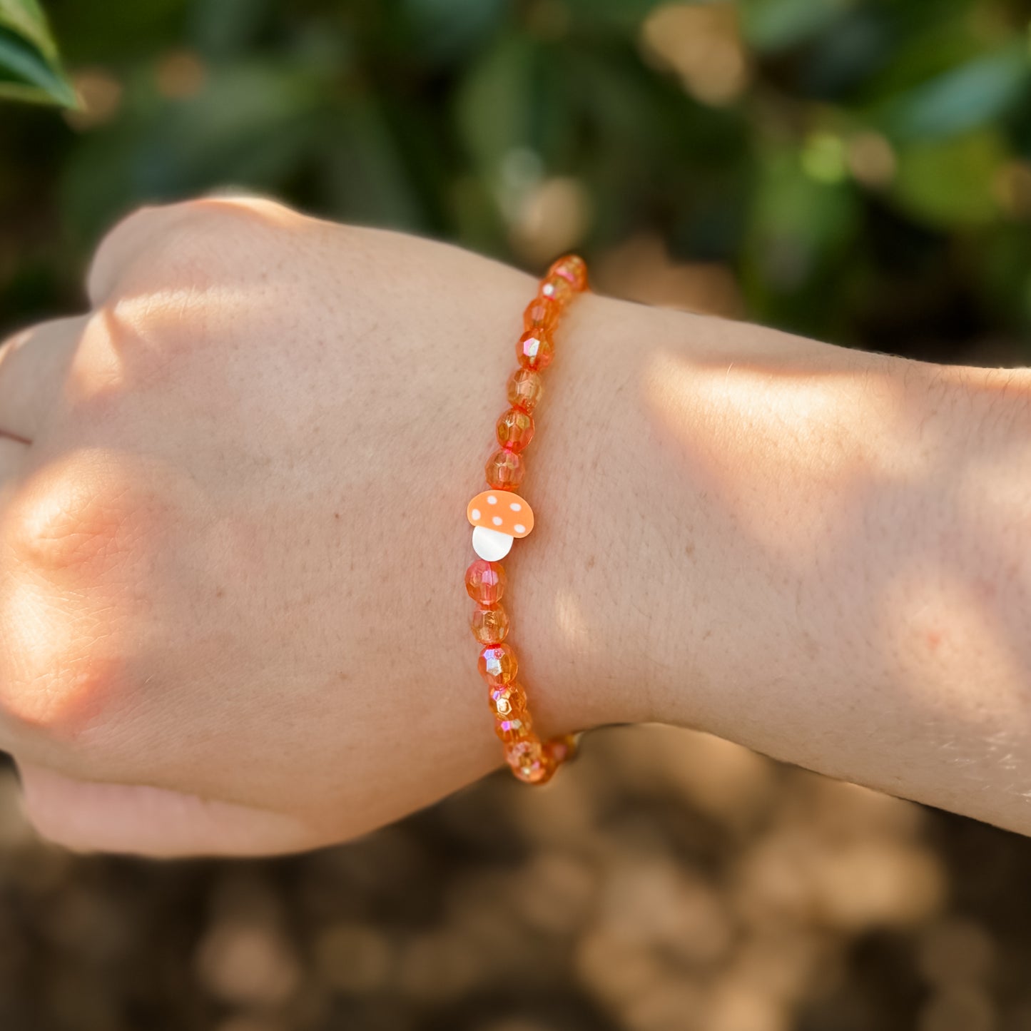 Orange Mushroom Bracelet