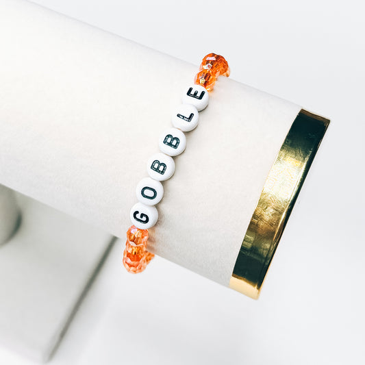 Gobble Dainty Orange Bracelet