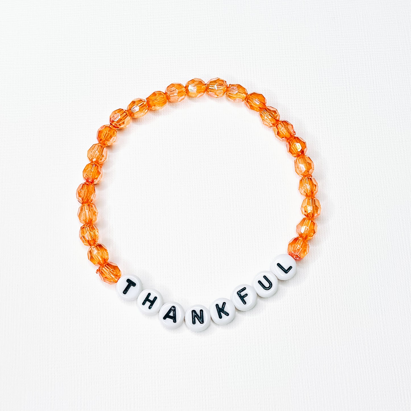 Thankful Dainty Orange Bracelet