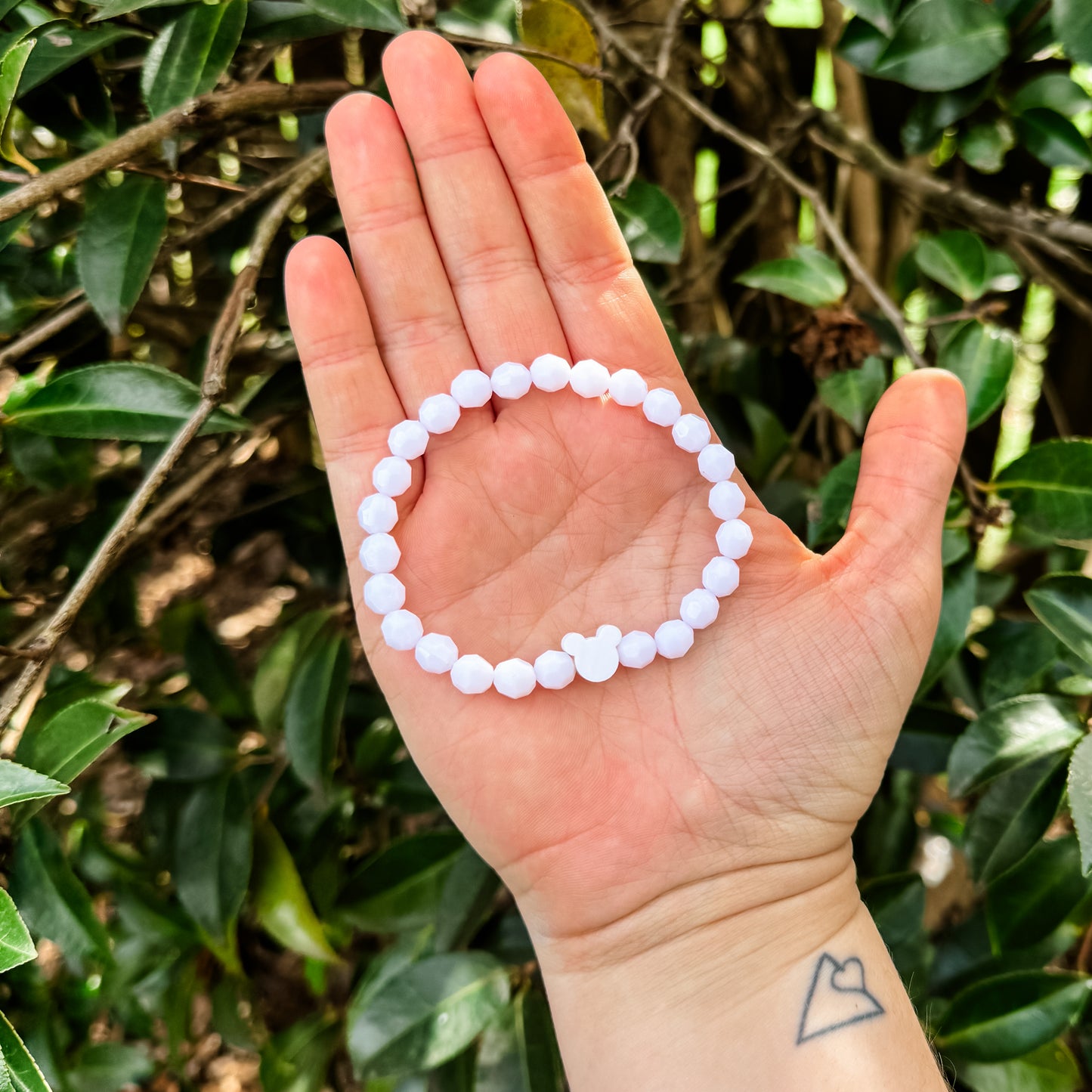 White Mouse Charm Bracelet