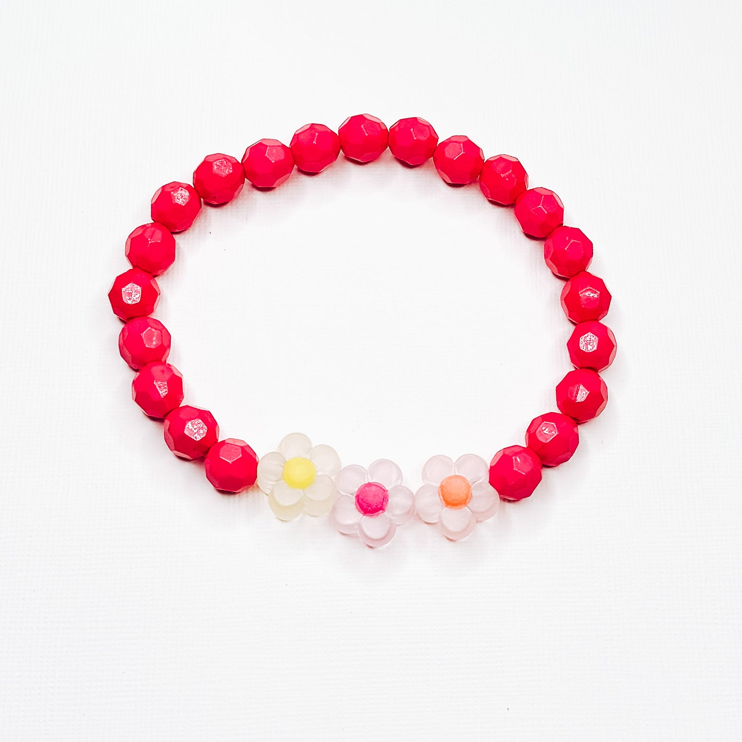 Hot Pink Flower Mix Bracelet