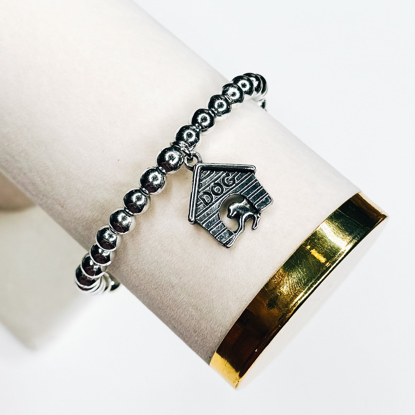 Silver Dog House Charm Bracelet