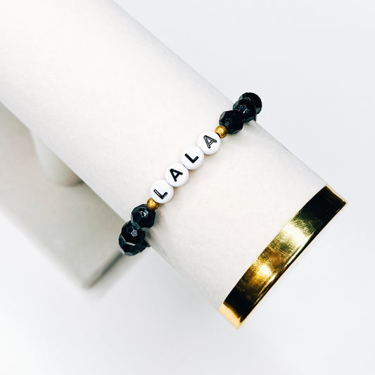 Lala Black Beaded Bracelet