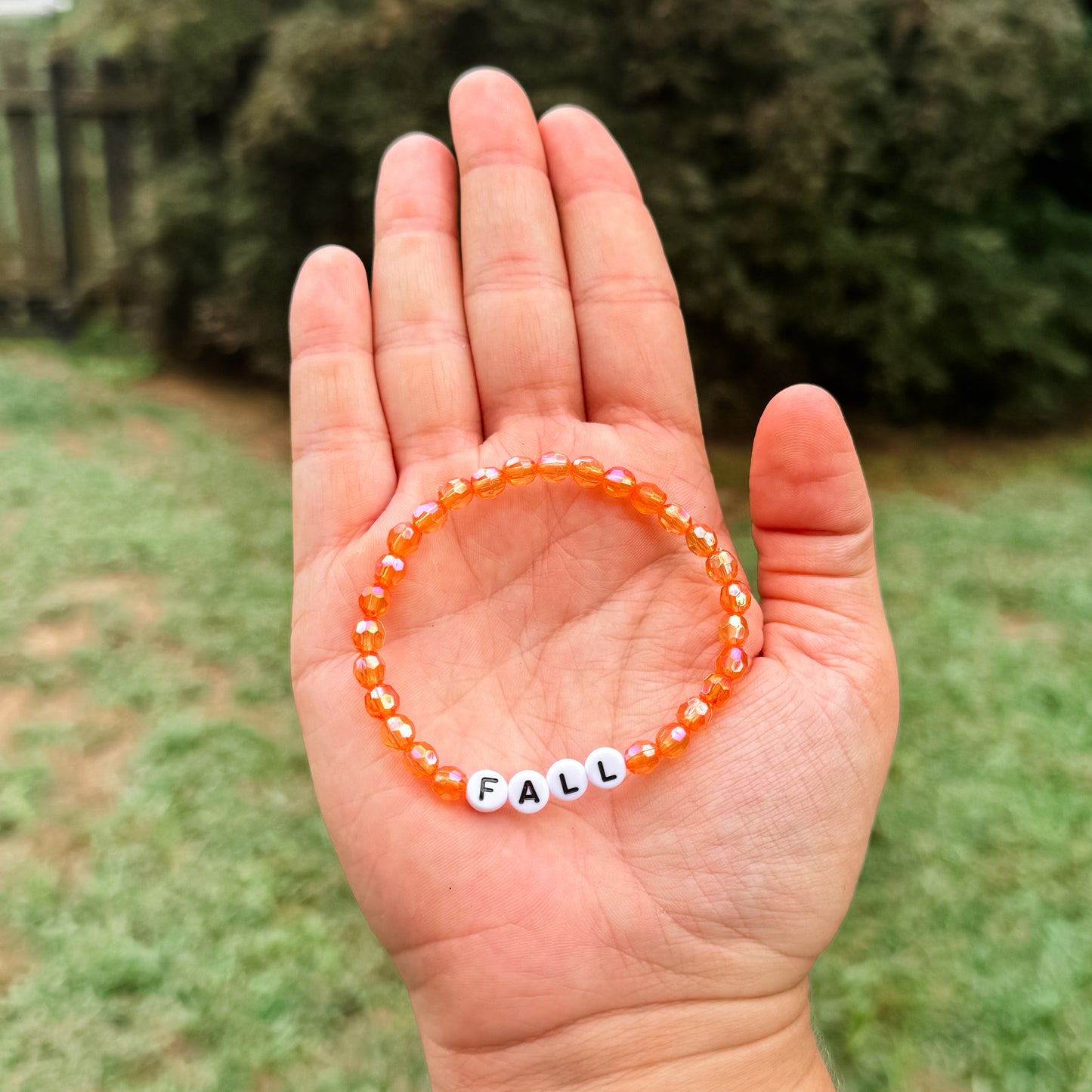 Fall Dainty Orange Bracelet