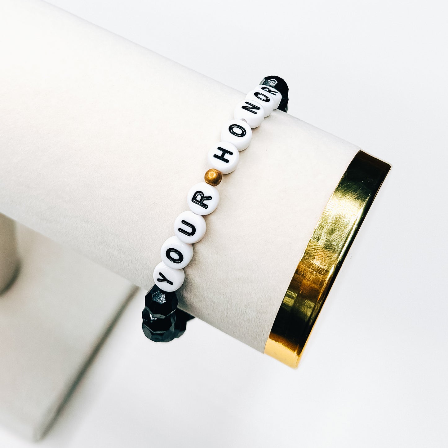 Your Honor Black Beaded Bracelet