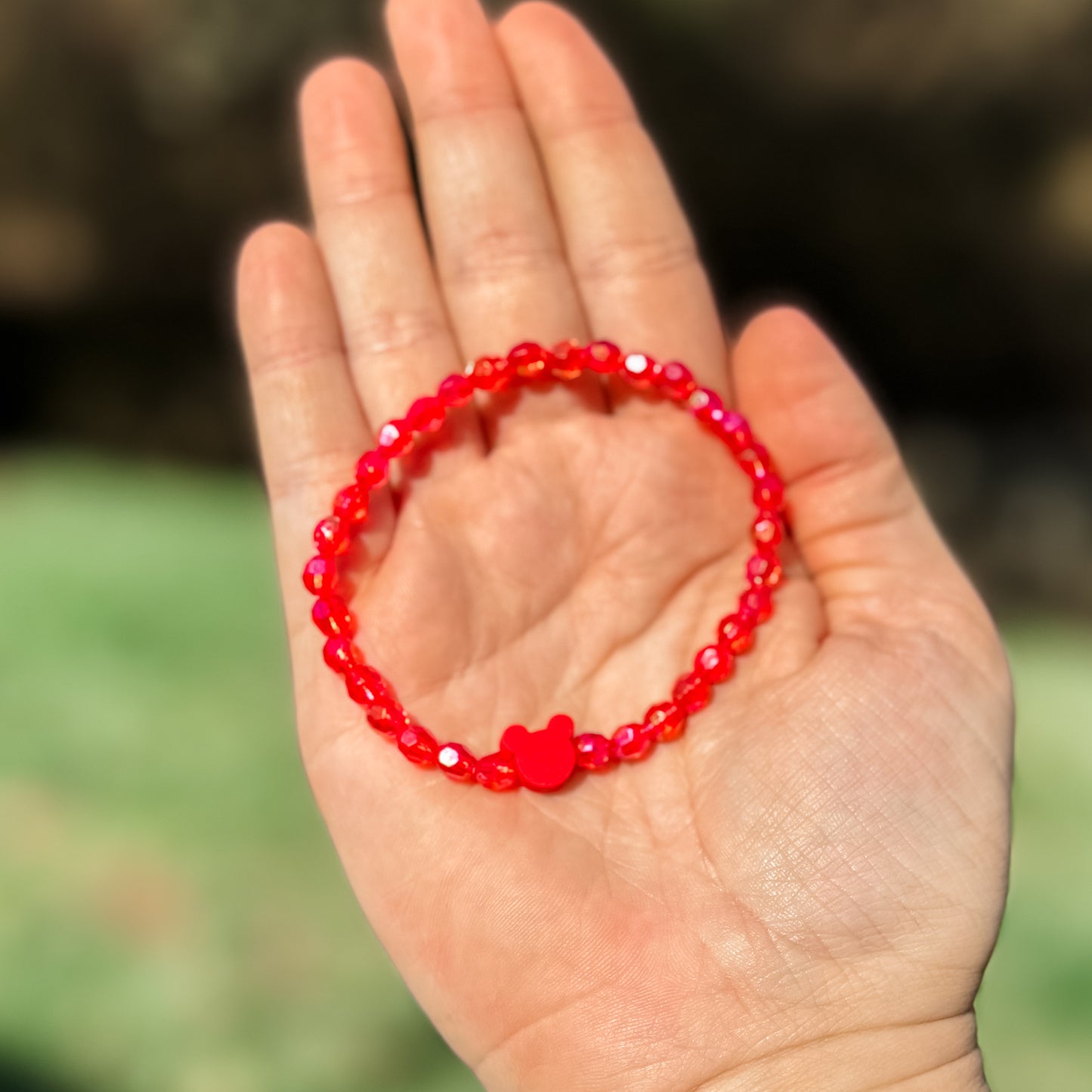 Red Mouse Charm Bracelet