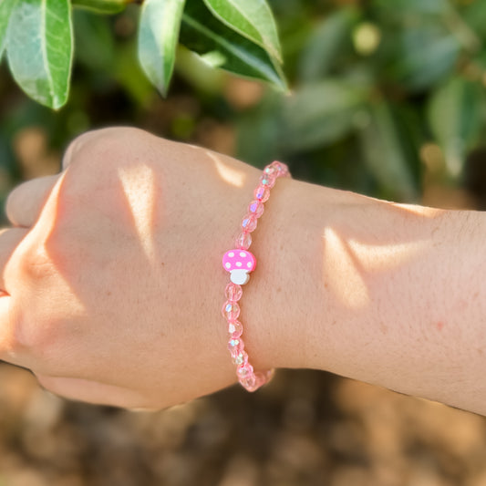 Pink Mushroom Bracelet