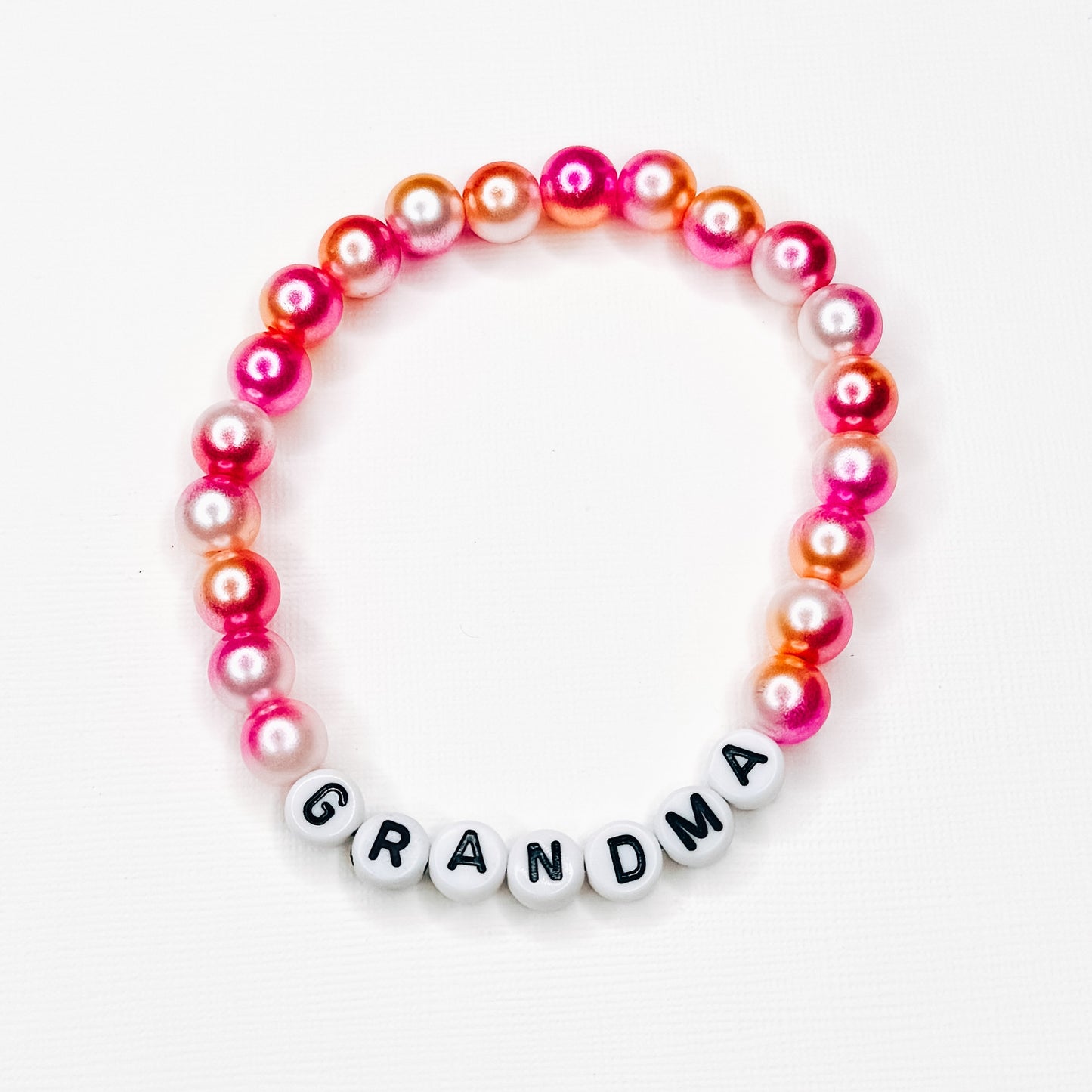 Grandma Pink Pearl Mix Bracelet