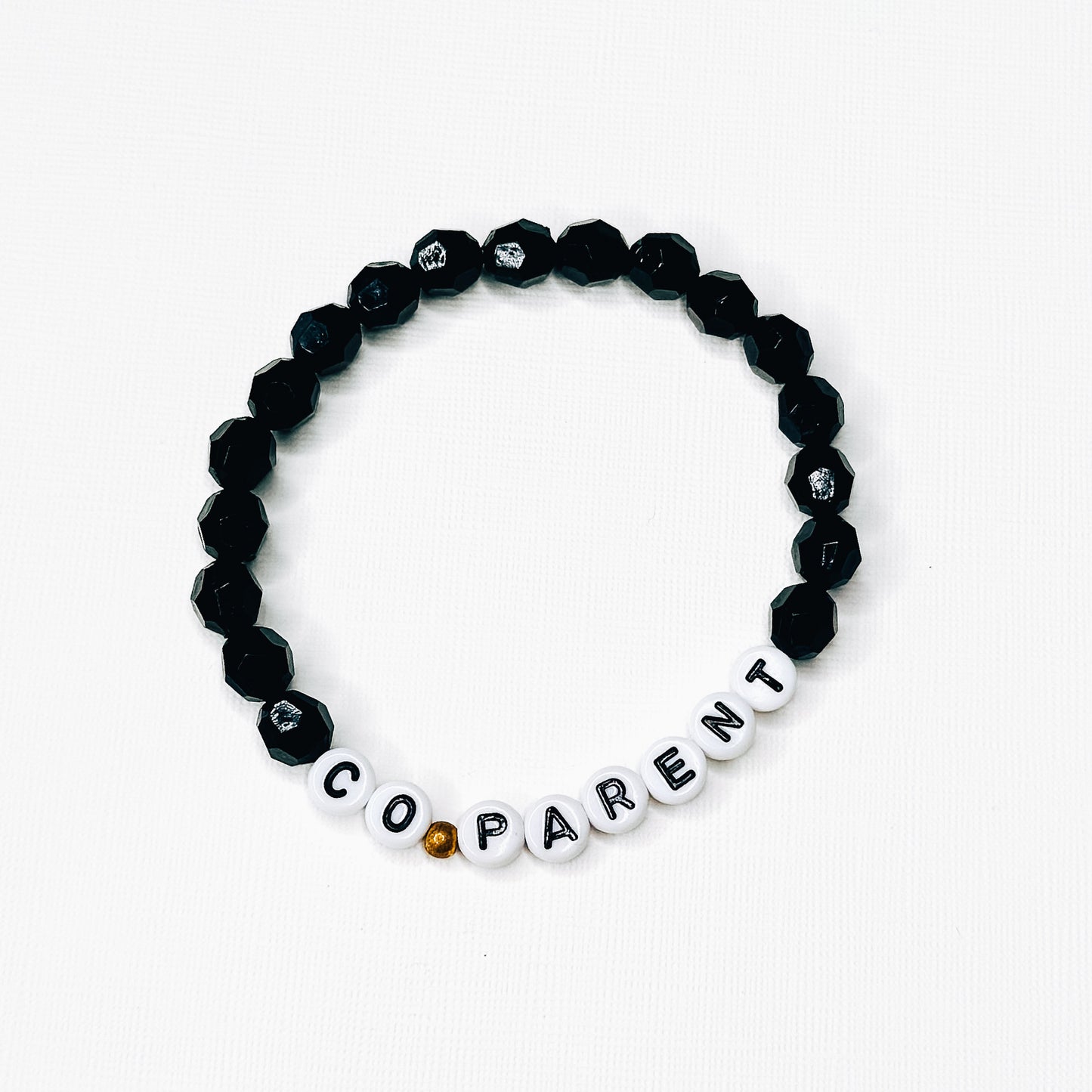 Co-Parent Black Beaded Bracelet