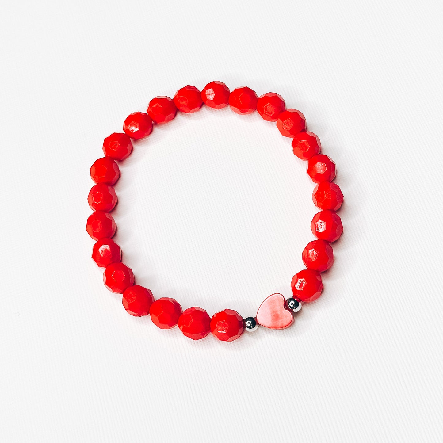 Red Heart Stone Bracelet