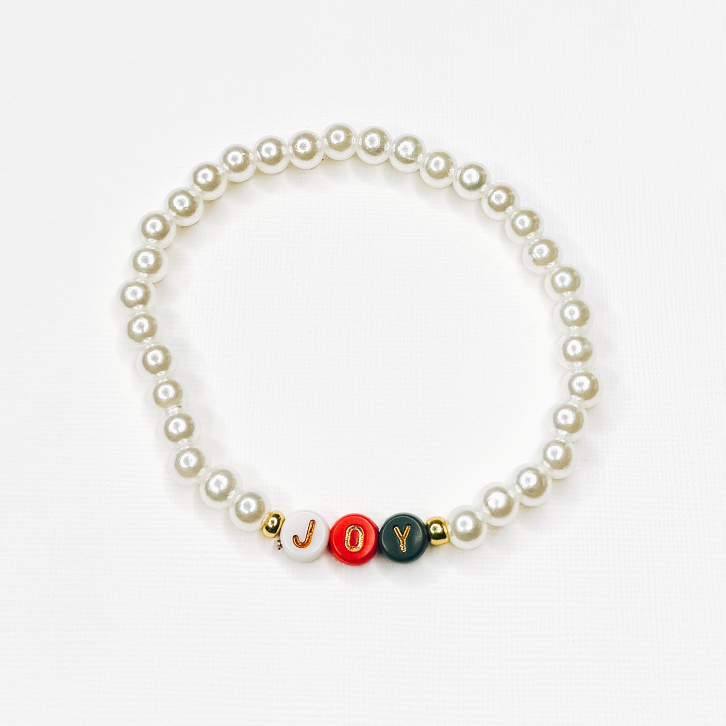 Holiday Gold Accent Joy Pearl Bracelet