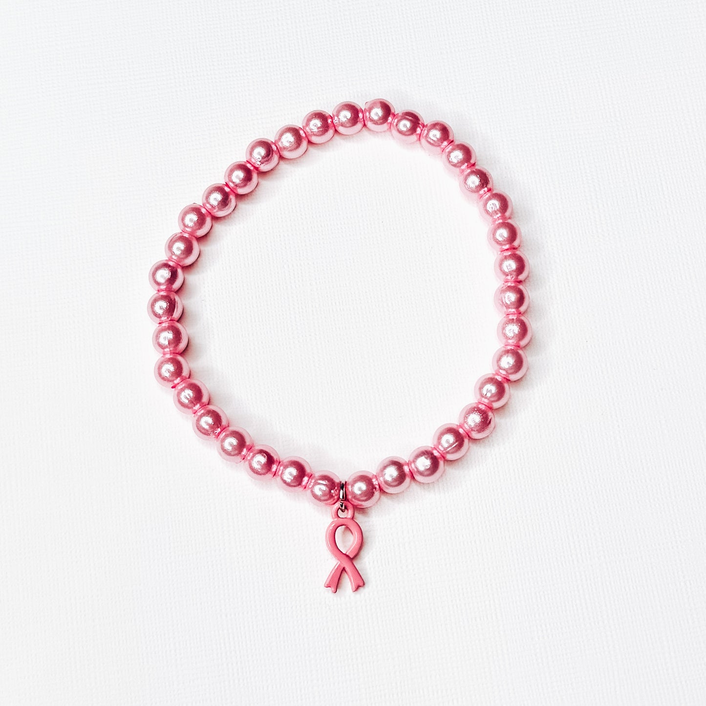 Pink Ribbon Charm Bracelet