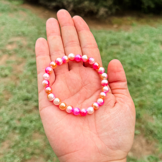 Pink Pearl Mix Beaded Bracelet