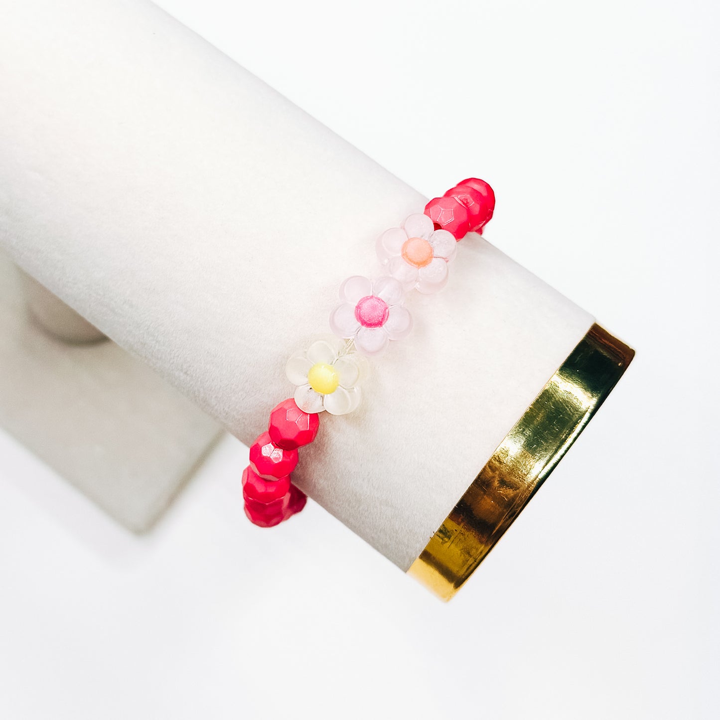 Hot Pink Flower Mix Bracelet