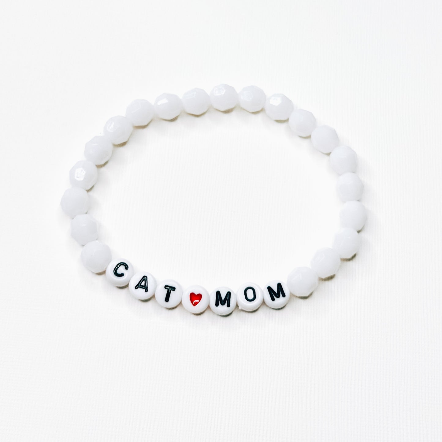 White Cat Mom Bracelet