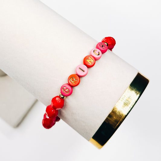 Red & Pink Grinch Bracelet