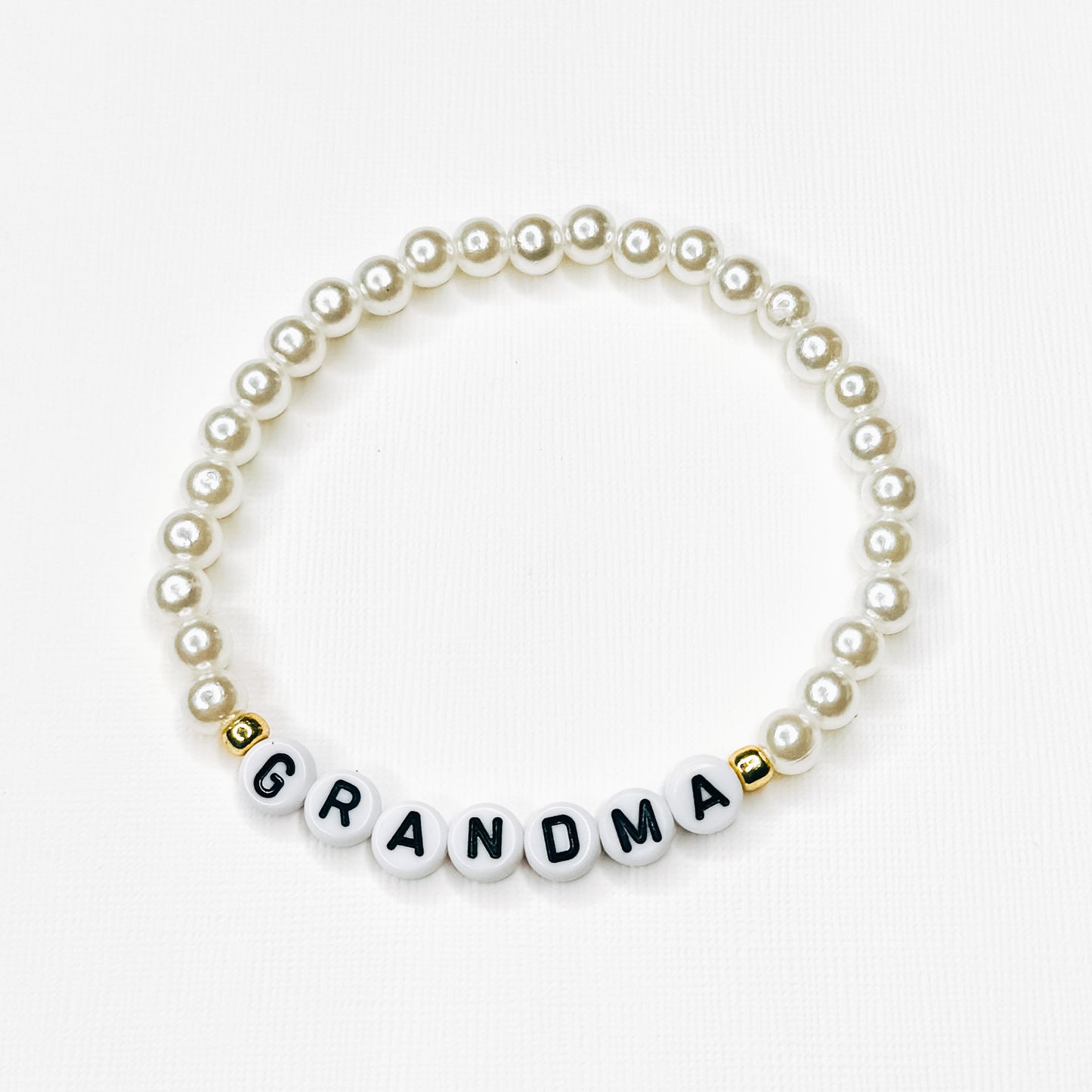 Gold Accent Grandma Pearl Bracelet